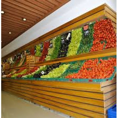 Ahşap Aynalı Manav Reyonu